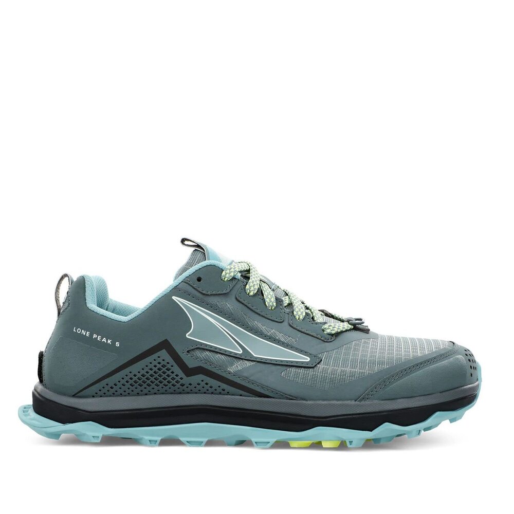 ALTRA WOMEN'S LONE PEAK 5 TRAIL RUNNING SHOE, MAJOLICA BLUE, 8